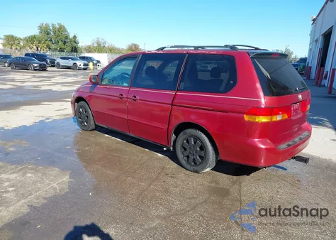 2004 Honda Odyssey Ex-L z USA, uszkodzony, nr VIN 5FNRL189X4B039340